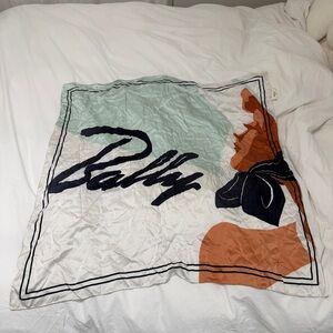 Bally face-print silk scarf